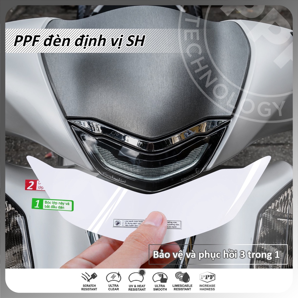 Miếng dán bảo vệ ĐỊNH VỊ nhỏ SH PPF cao cấp phục hồi vết xước SH 2021