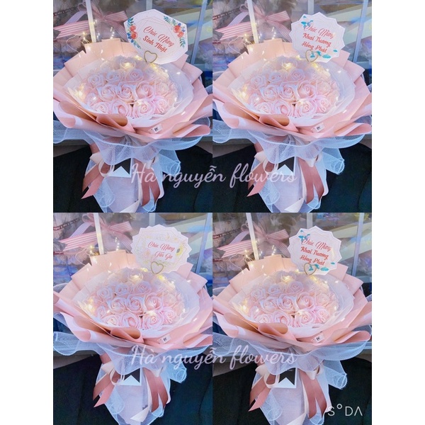 Quà sinh nhật- bó hoa hồng sáp 35 bông siêu xinh