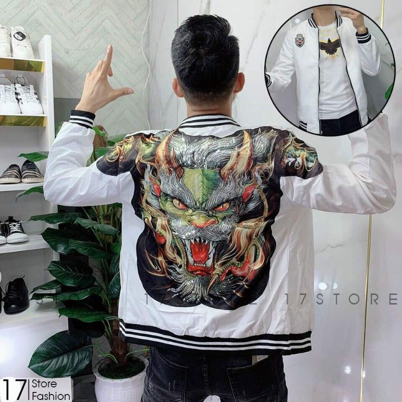 áo khoác gió hình rồng kim sa | BigBuy360 - bigbuy360.vn