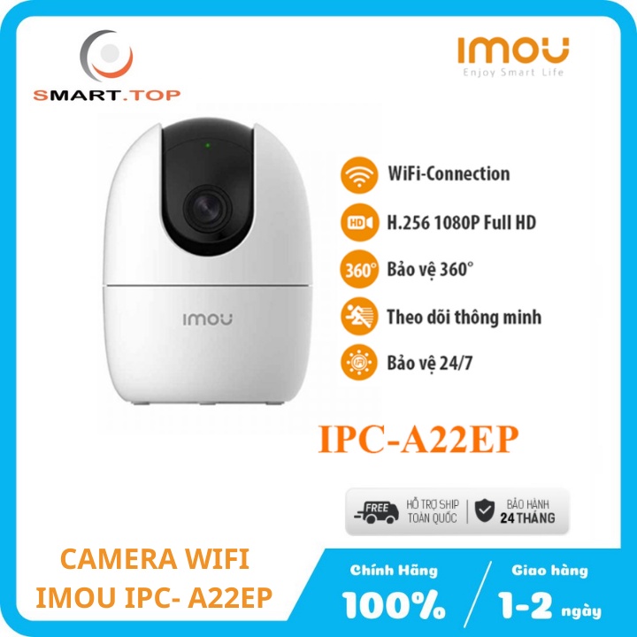 [FREESHIP]Camera WIFI IMOU IPC- A22EP A1 1080P- 2MP, Xoay 360 độ
