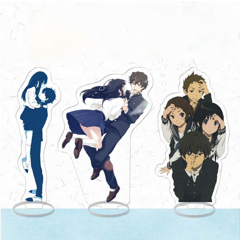 Standee IN HÌNH Hyoouka Kem đá tượng acrylic anime mica chibi mô hình trang trí góc làm việc học tập
