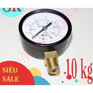 [ SIEU RE ]  Đồng hồ đo áp suất máy nén khí không dầu phi 63 loại 10kg