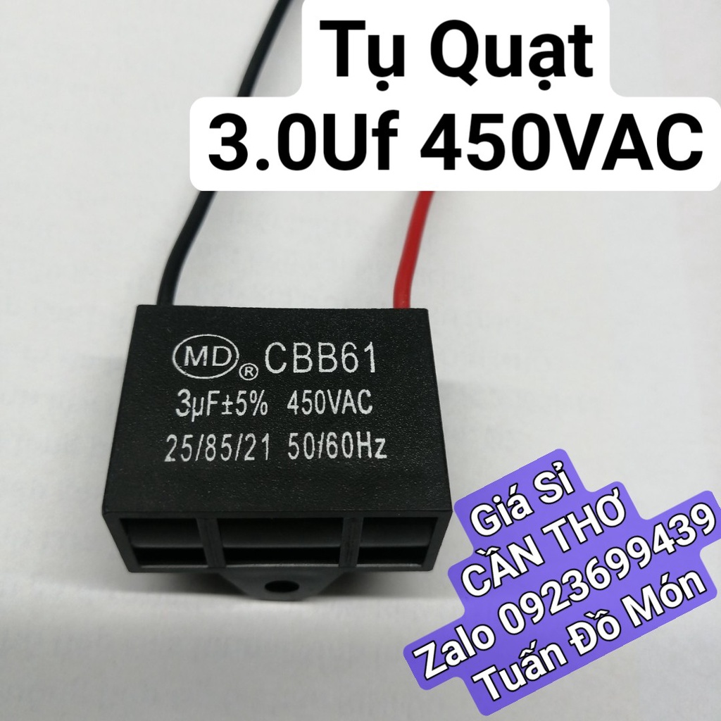 Tụ quạt 450VAC 3.0uf phụ tùng linh kiện chính hãng