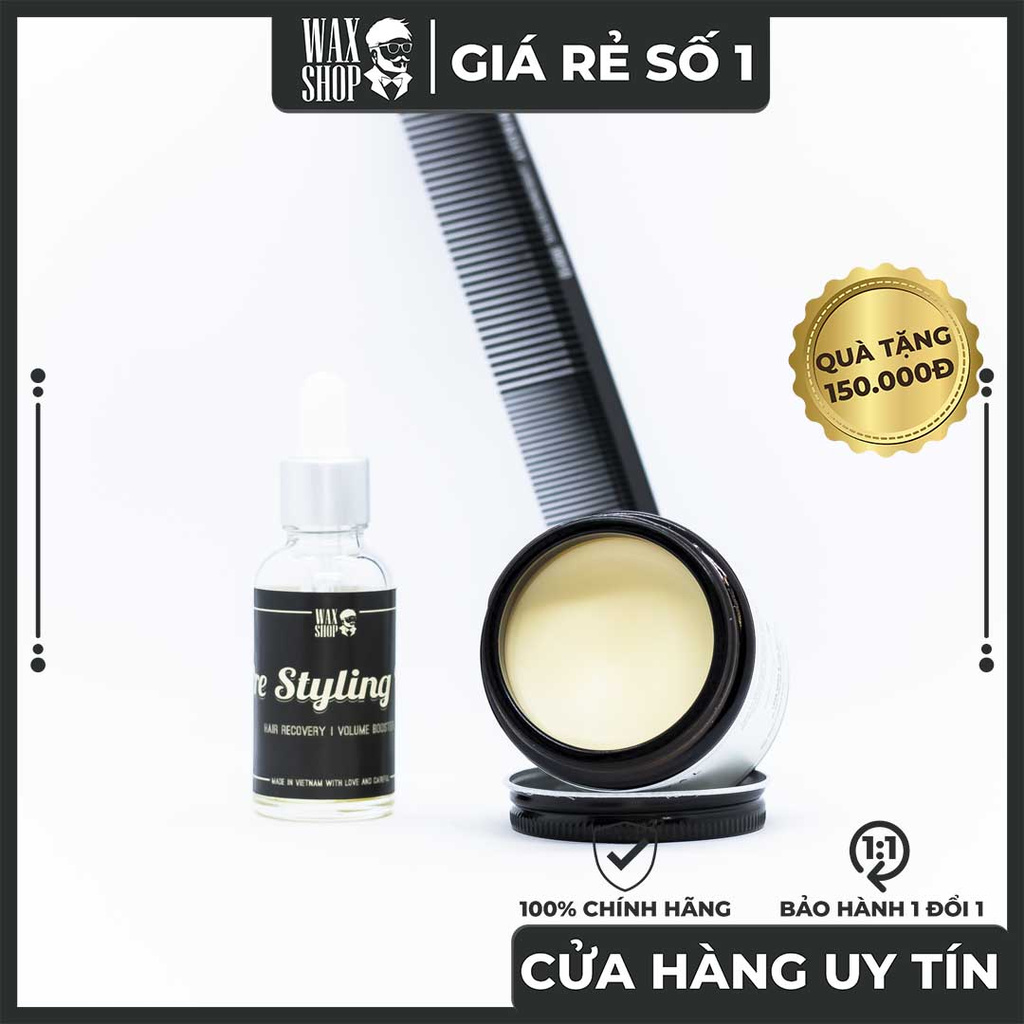 Sáp Vuốt Tóc Easy Tiger Traditonal Pomade ⚡[Chính Hãng]⚡ Siêu Giữ Nếp tới 24 Tiếng, Tặng Kèm Pre-Styling Oil và Lược Sấy