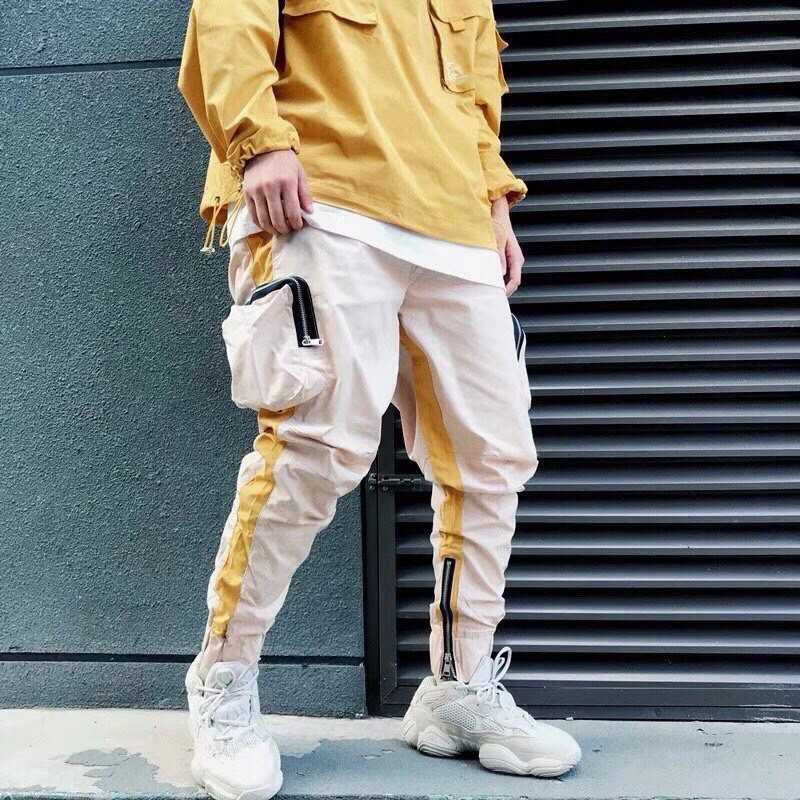 Quần Jogger Kaki Nam Nữ Túi Hộp Zipper Unisex