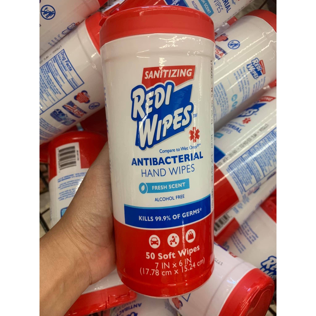 Khăn giấy lau diệt khuẩn Redi Wipes - EDS Hàng Mỹ
