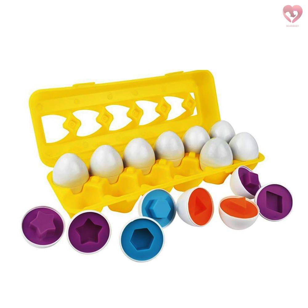 Children Educational Toys Egg Matching Pairing Wisdom Smart Egg Capsule Color Shape Recognize Blocks