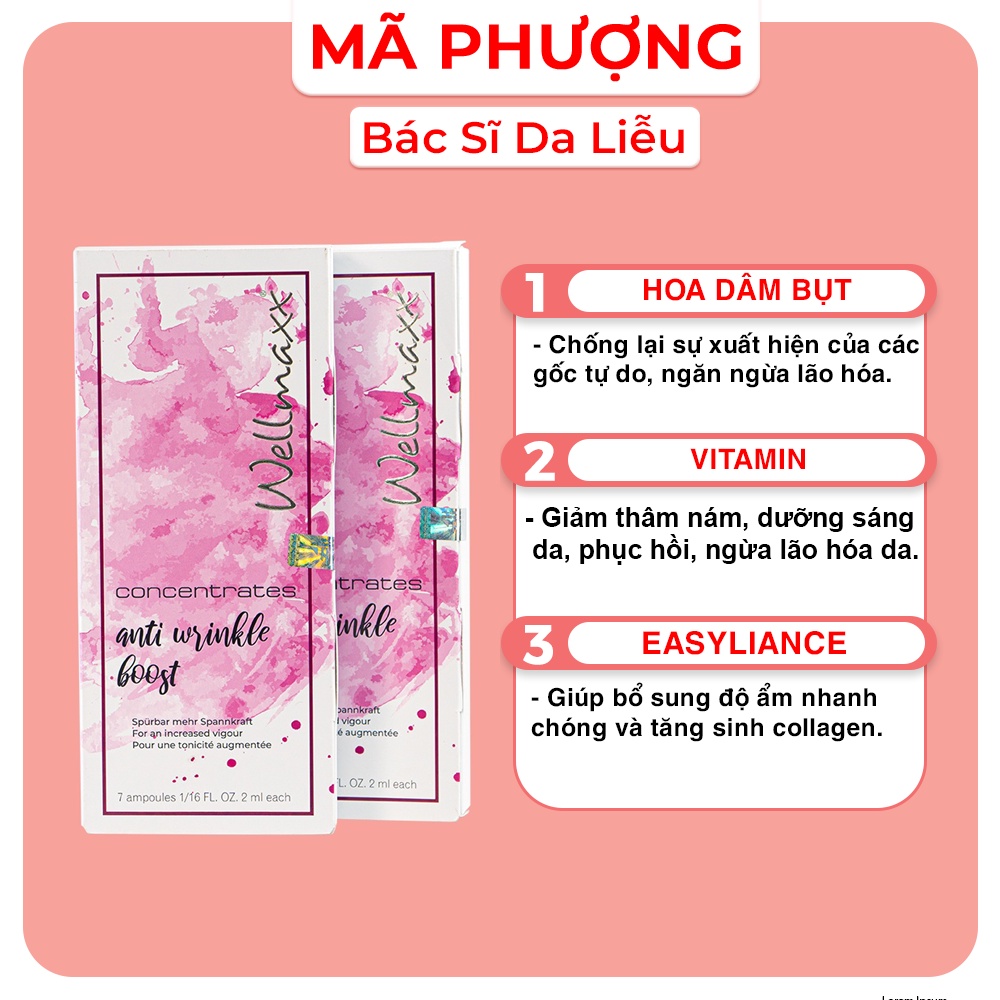 Huyết thanh trẻ hoá da mờ nhăn Wellmaxx Concentrates anti wrinkle boost