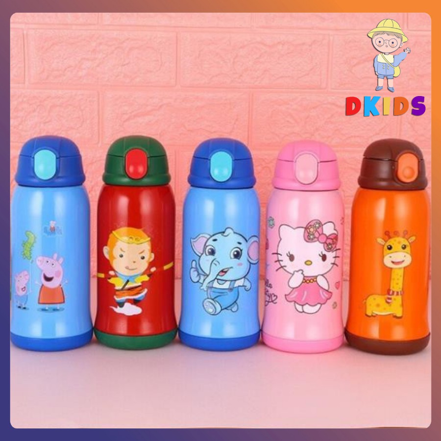 Bình giữ nhiệt cho bé kèm ống hút và túi đeo 600ml | BigBuy360 - bigbuy360.vn