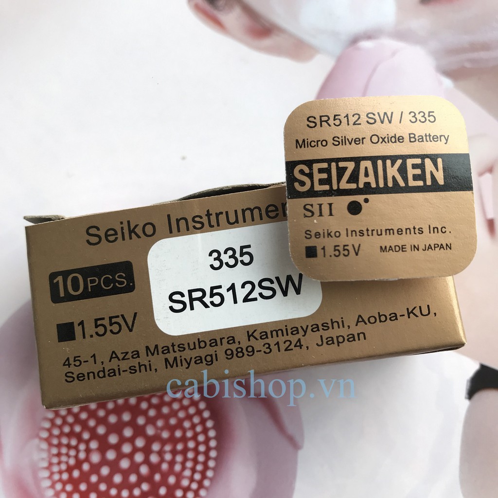 Pin Seizaiken SR512SW - SR512 - 512 - 335 Của Hãng Seiko - Pin Đồng Hồ Đeo Tay Chính Hãng Nhật Bản Giá Rẻ