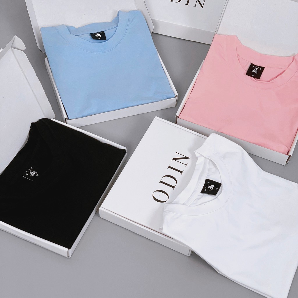 Áo thun Unisex ODIN Basic Tee phông trơn nam nữ tay lỡ oversize form rộng 4 màu
