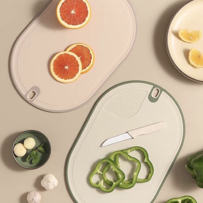 Thớt Nhựa PP Kháng Khuẩn,an toàn cho sức khỏe - 3 màu thiết kế hiện đại - Tặng Kèm Giá Đỡ