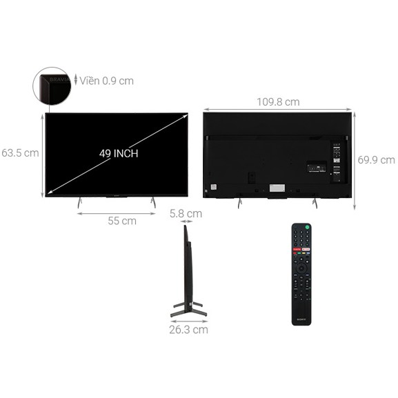 Android Tivi Sony 4K 49 Inch KD-49X8500H