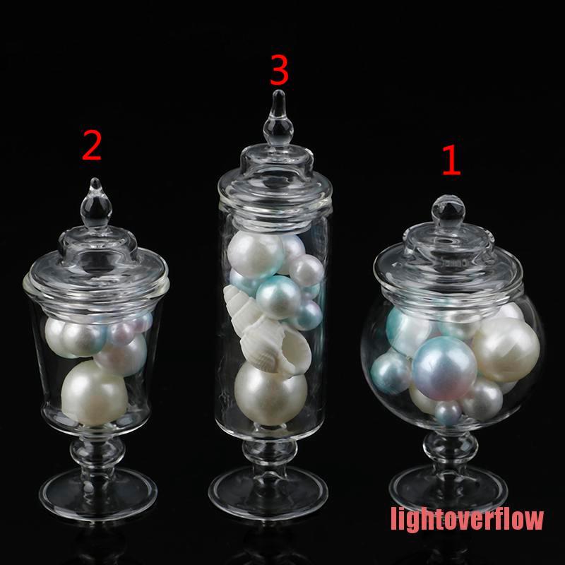 Lọ Thủy Tinh Đựng Kẹo Trang Trí Cho Nhà Búp Bê Tỉ Lệ 1 / 12
