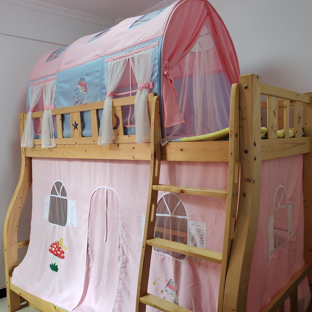giường trẻ em lều công chúa rèm che nắng chống ngã bé trai và bé gái công chúa chơi nhà riêng giường tạo tác cho bé