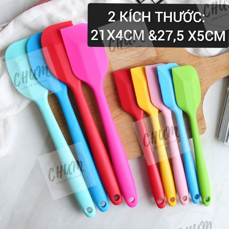 Dụng cụ làm bánh: Spatula phới trộn bột , phới dẹt silicon , muôi lật thức ăn xA7