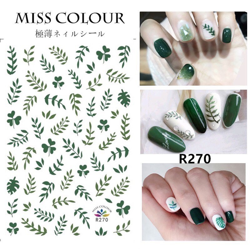 Nail Sticker Mẫu Hoa Lá Đẹp Dán Móng Tay Mới