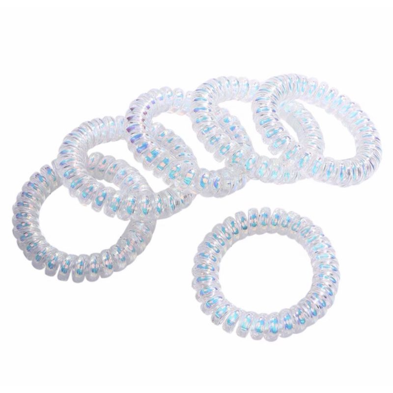 Dây buộc tóc lò xo to màu ombre xinh