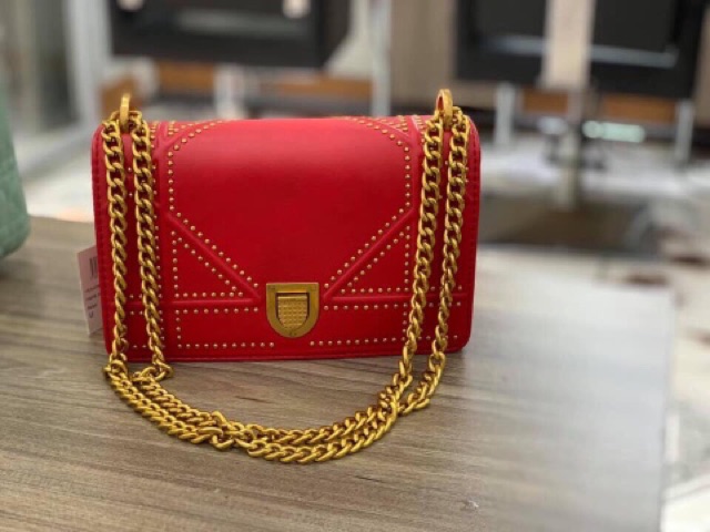 TúiDRAMA nạm đinh size 25 khoá đồng dây xích ảnh tự chụp