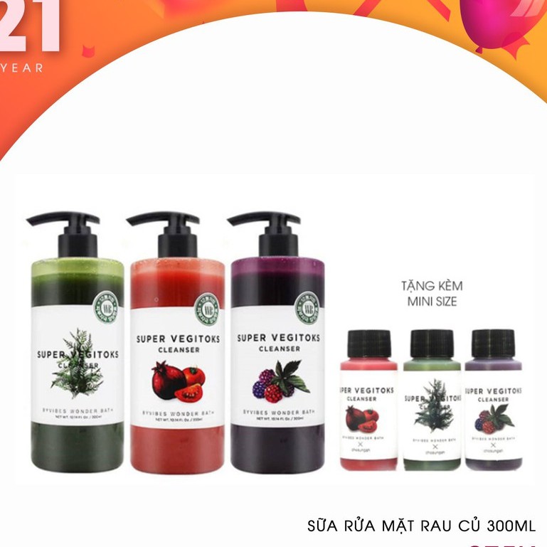 Sữa Rửa Mặt Thải Độc Rau Củ Super Vegitoks Cleanser-[Cocolux] | BigBuy360 - bigbuy360.vn