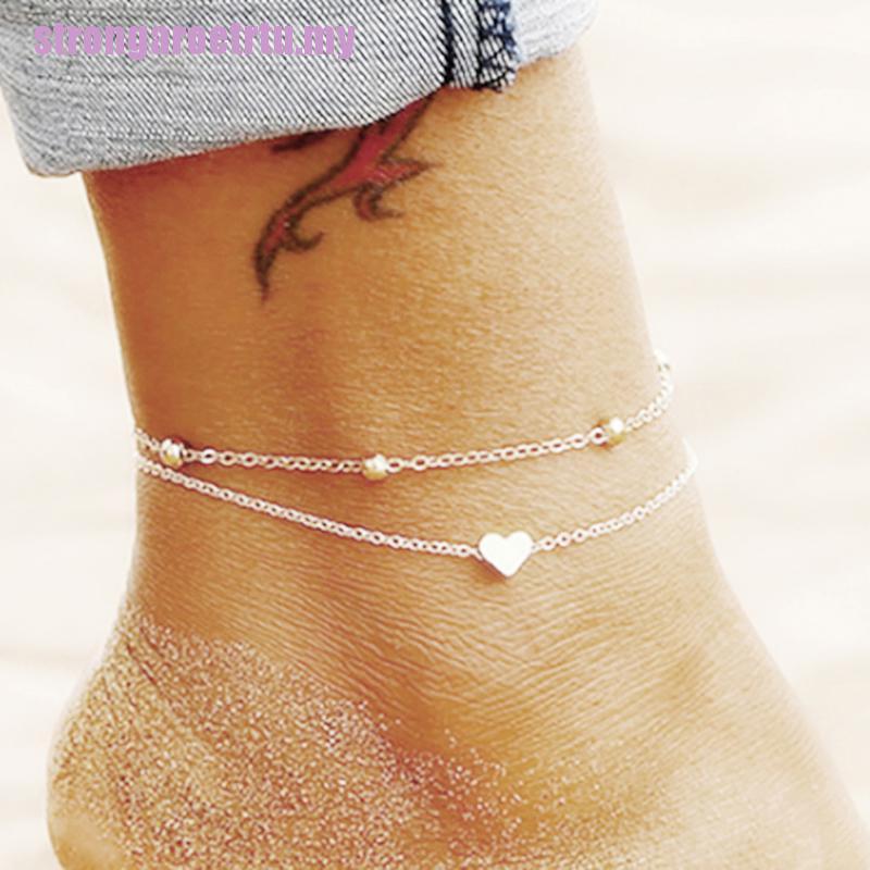 Lắc Chân Hai Lớp Hình Trái Tim Thời Trang Cho Nữ | BigBuy360 - bigbuy360.vn