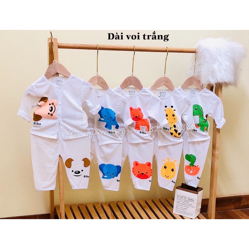 Bộ dài tay bé trai/ bé gái , combo 5 bộ 100% côtton size 3-14kg