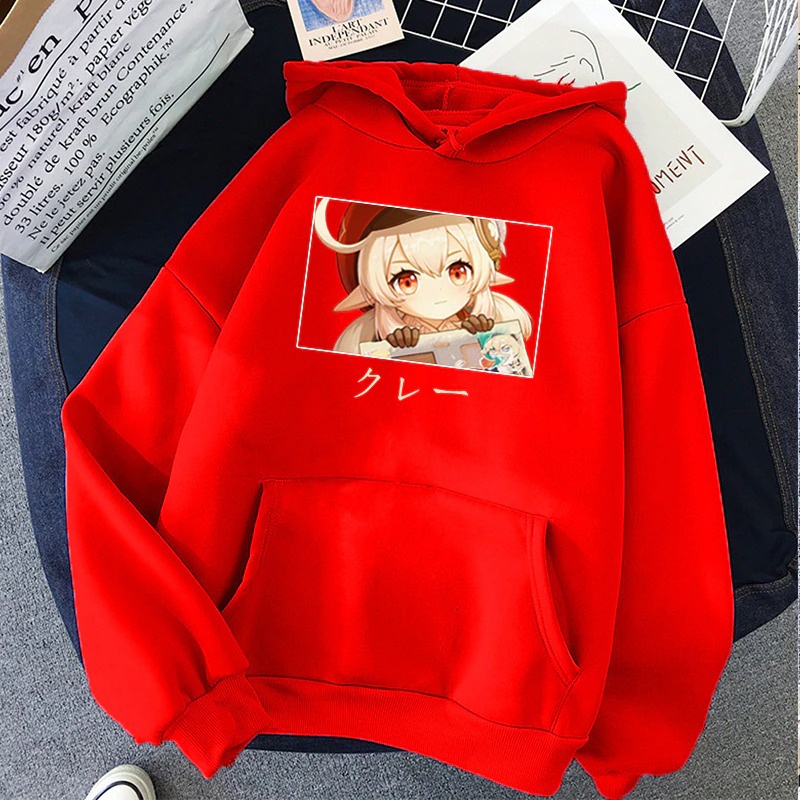 Áo Hoodie thời trang Nữ Quá Khổ Áo Khoác Genshin Tác Động Anime