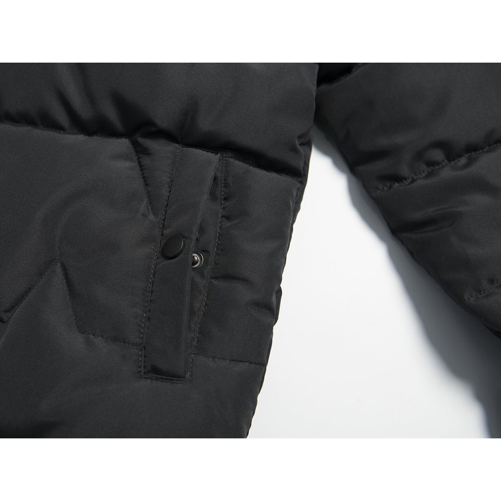 Áo khoác nam cao cấp form hàn quốc cao cấp màu đen , Áo phao nam không mũ dày dặn 2021