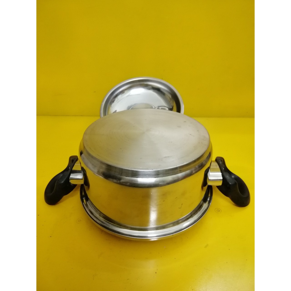 Nồi inox nội địa Nhật, size 21.5cm, cao 10cm (mã 798), Dùng được bếp từ