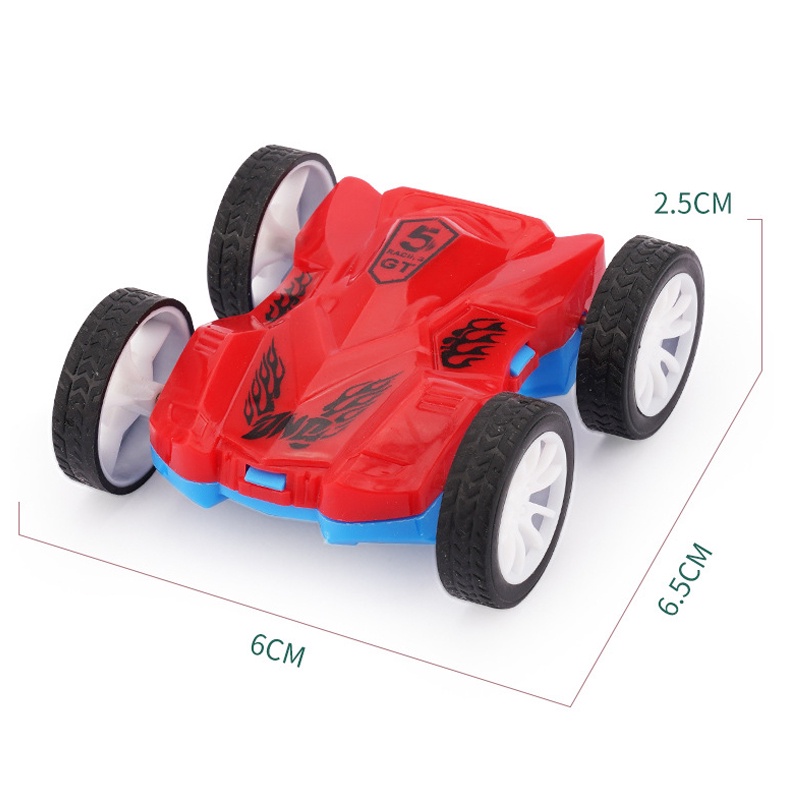 ZHAN QI TOYS Đồ chơi mô hình xe hơi họa tiết hoạt hình hai mặt dễ thương cho bé trai