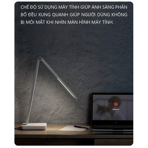 Đèn học để bàn Xiaomi Mijia Table lamp Lite, ánh sáng vàng nhạt bảo vệ mắt, công nghệ lọc mờ ánh sáng
