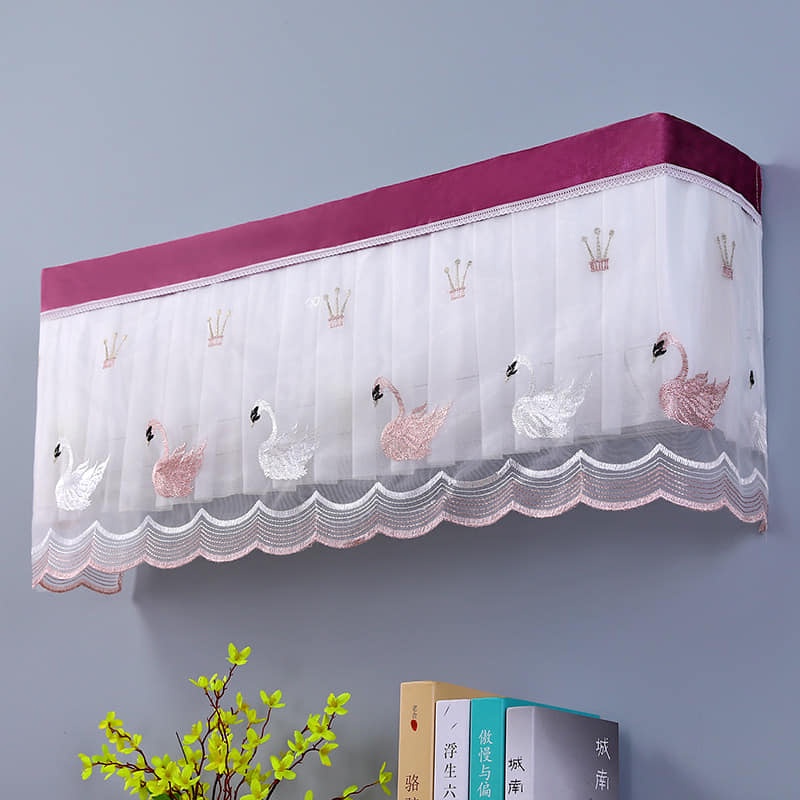 Tấm che bụi bọc điều hòa vải ren dễ thương T2