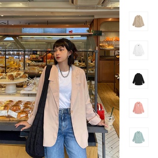 Áo Nữ Basic Blazer 5C, Chất Vải Bố Gân thoải mái, WVE000007, SOMEHOW