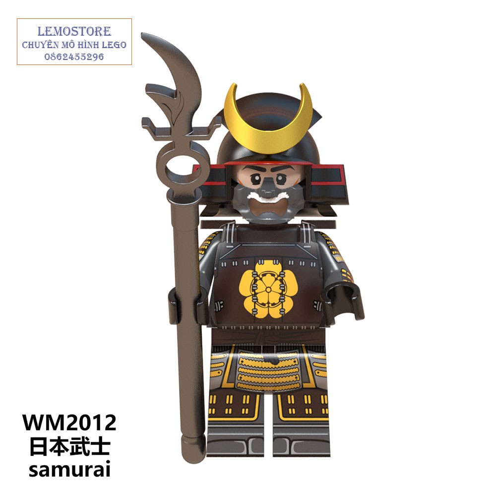 Đồ chơi lắp ráp Minifigures -  mô hình nhân vật Wm6096 Samurai Shogun võ sĩ đạo Nhật Bản các loại trang phục và vũ khí