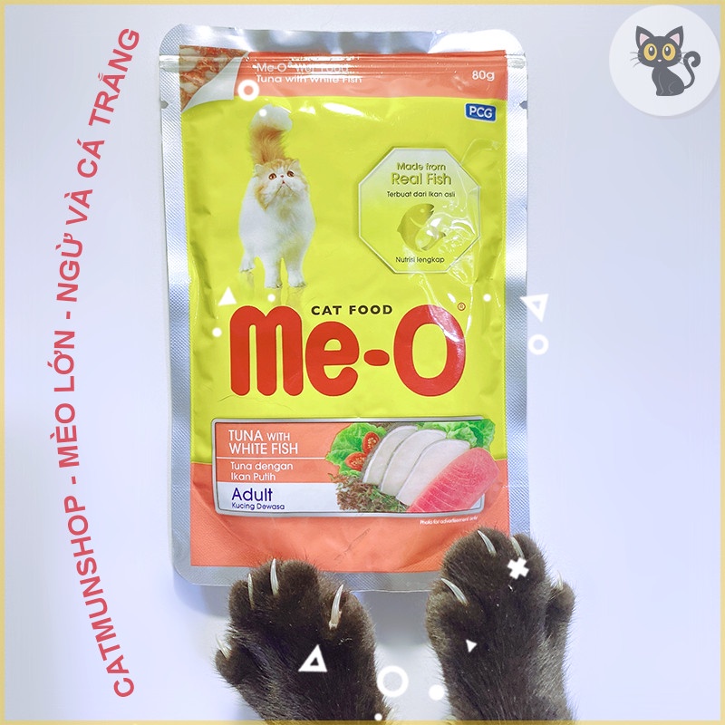 Pate cho mèo Me-o gói 80gr dành cho mèo trên 6 tháng