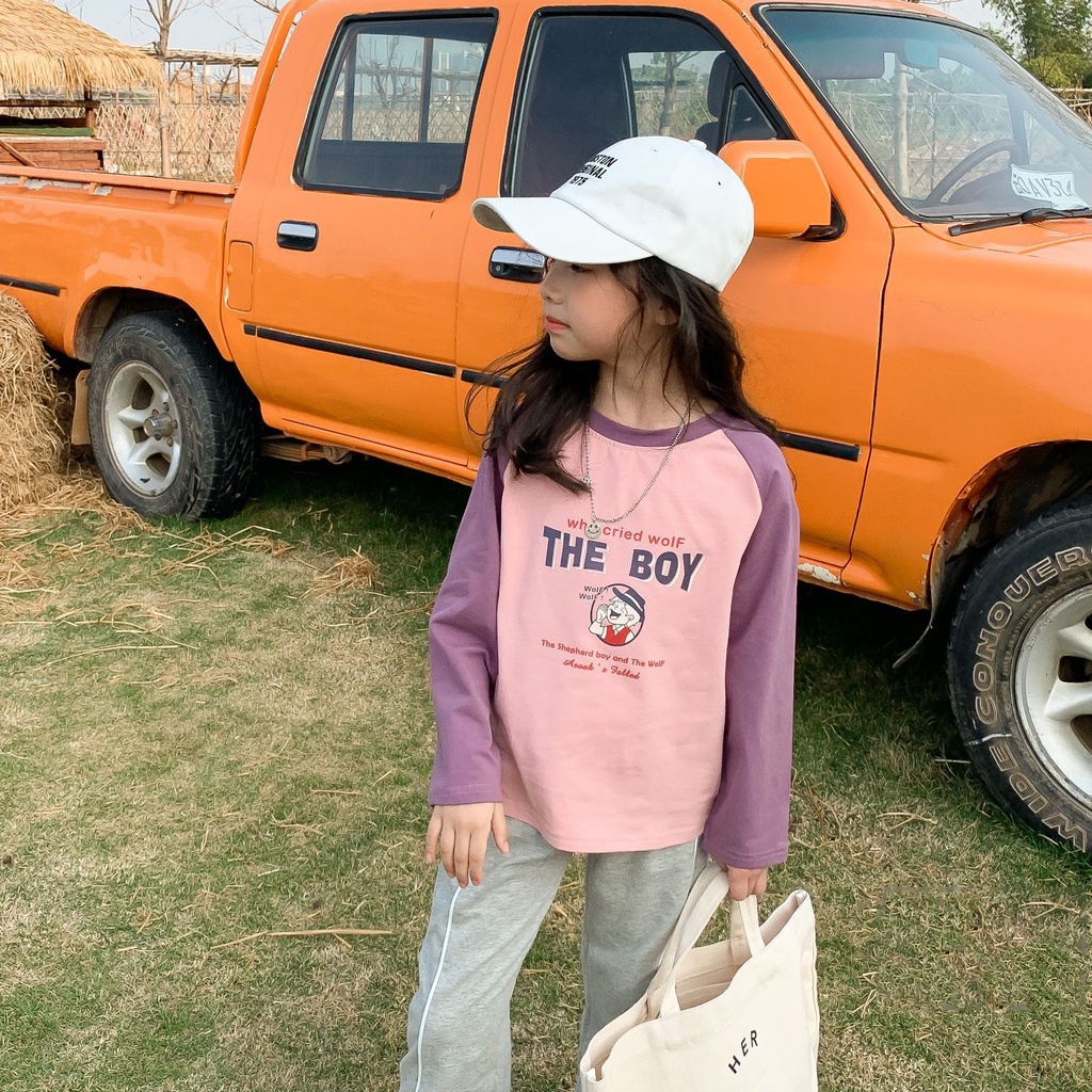 Áo Thun Cotton Họa Tiết Hoạt Hình Chữ In Thời Trang Xuân Hè Cho Trẻ Em