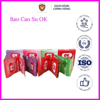 Bao Cao Su OK , Mùi Hương Ngọt Ngào Dâu Tây , Bạc Hà , Nho [ CHÍNH - HÃNG ]
