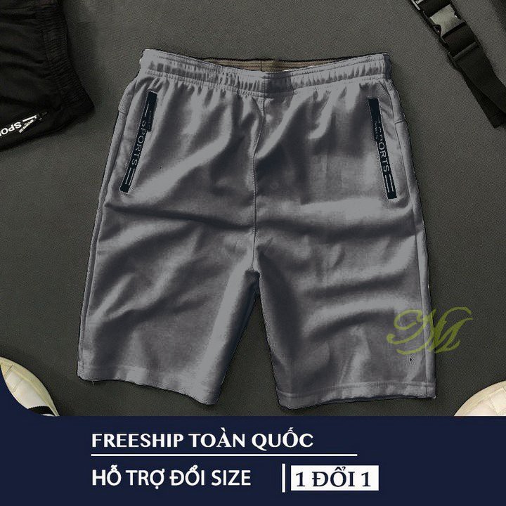 Quần Short Thun lạnh thể thao 2 túi khóa kéo chất vải dày, mềm mịn co dãn 4 chiều top  bestseler - QSTT2506