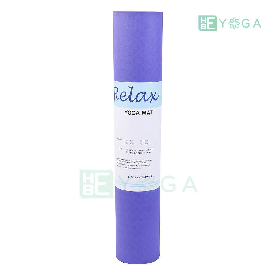 THẢM YOGA RELAX TPE ECO 6MM 2 LỚP MÀU TÍM NHẠT ( TẶNG KÈM TÚI)