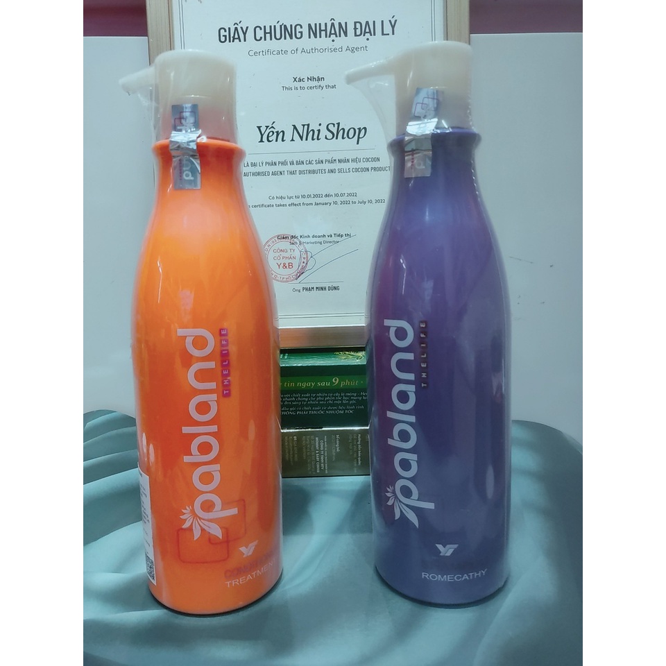 Cặp dầu gội xả phục hồi mềm mượt pabland 750ml