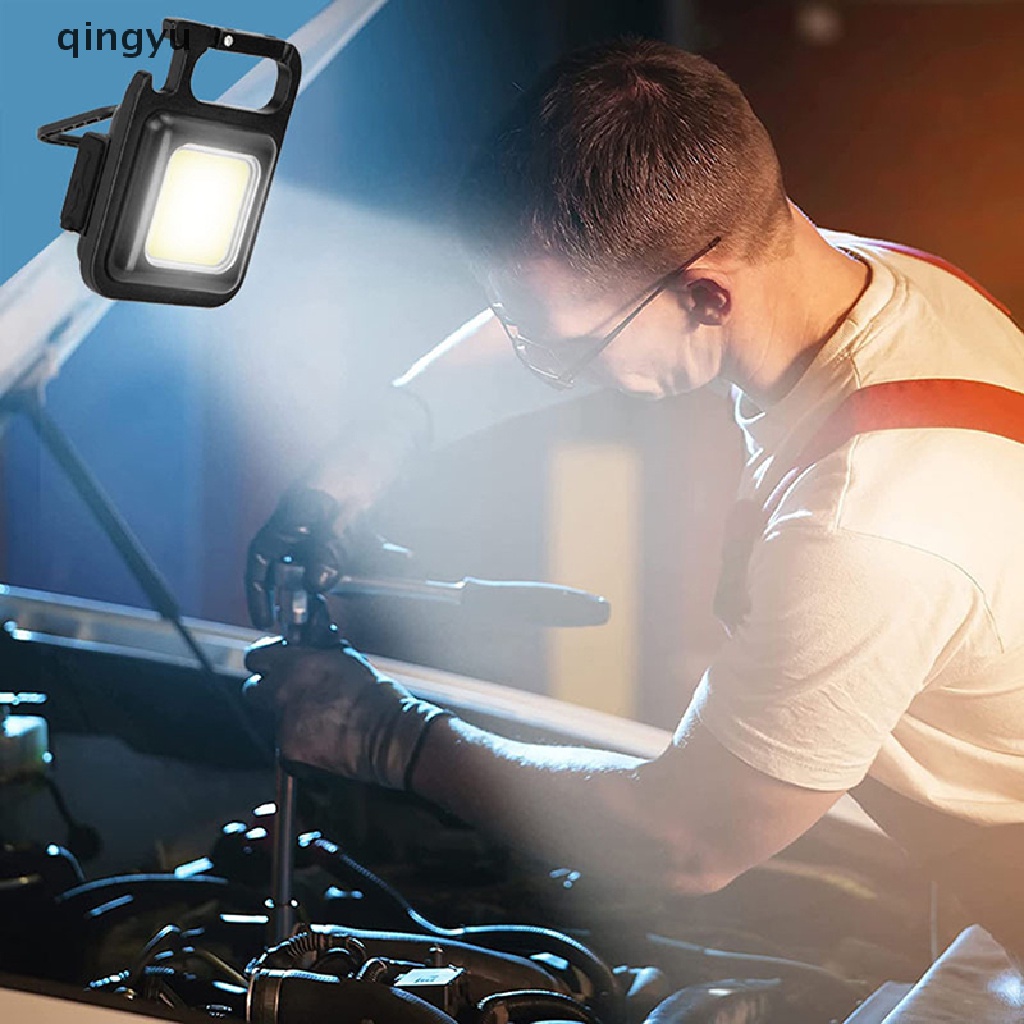 Móc Khóa Đèn LED Mini Bỏ Túi Đa Năng Có Thể Sạc Lại Bằng Cổng USB