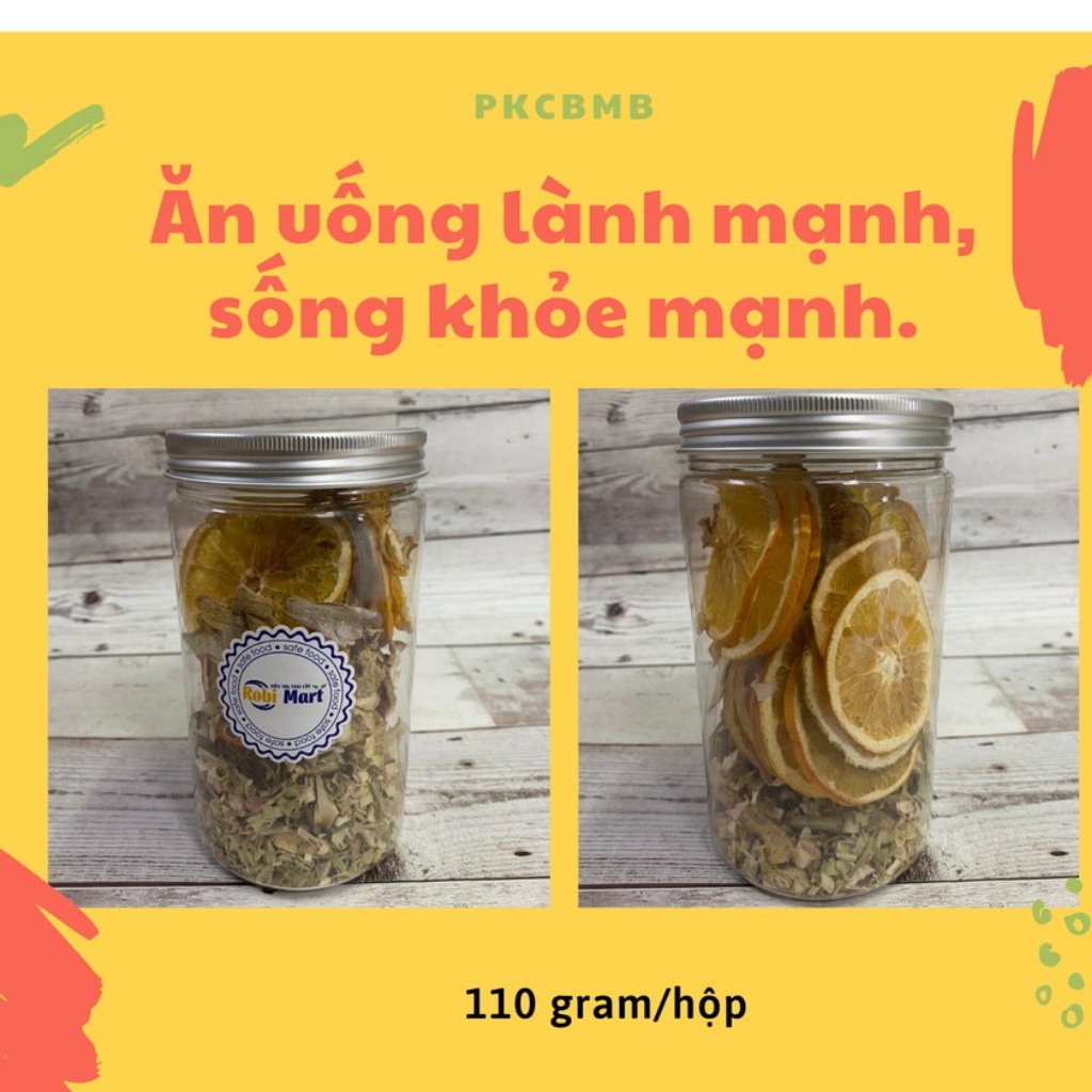 Trà chanh sả gừng - tăng sức đề kháng, phòng ngừa dịch bệnh 110g hộp - ảnh sản phẩm 2