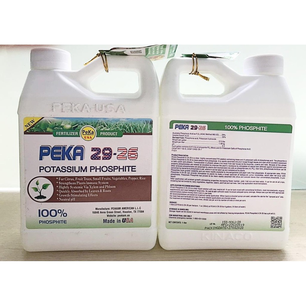 hạ phèn kích rễ để nhánh tạo mầm hoa đậu trái PK Posstasium phosphite 0-29-26 nhập từ Mỹ can 500ml {agri fos}