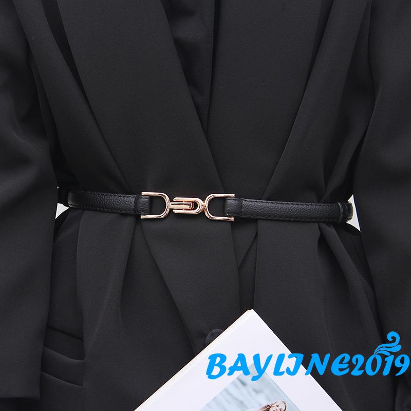 Thắt lưng giả da màu đen/cà phê/đen có thể điều chỉnh thời trang cho nữ