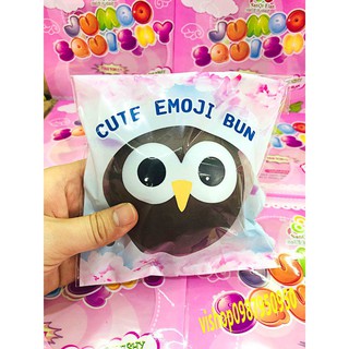 Squishy Bánh Mặt Cú Mèo Nâu