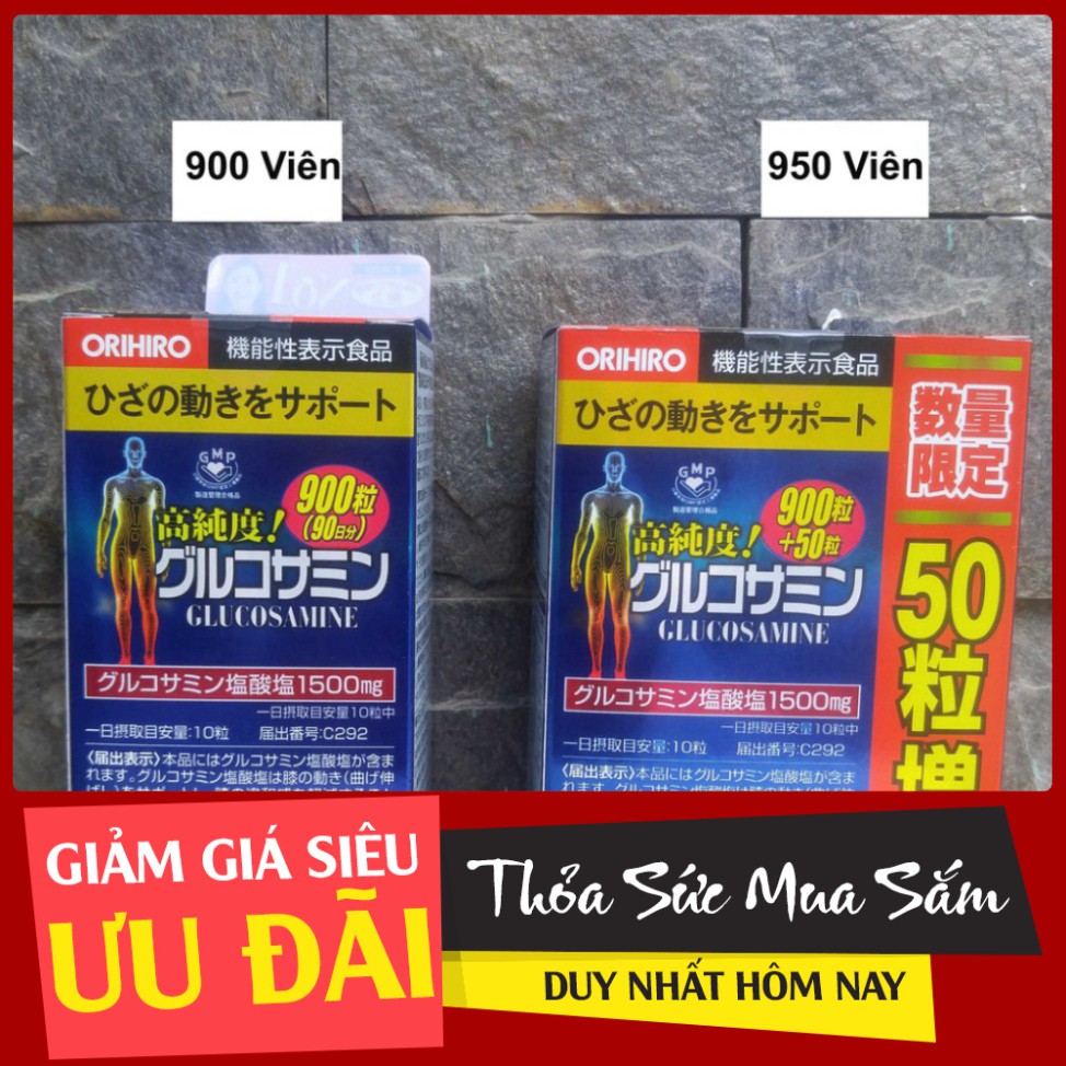 GIÁ SÔC NHIỆT Viên Uống Glucosamine Orihiro 1500mg Của Nhật 900 viên , 950 viên - Glucosamin 900 950 GIÁ SÔC NHIỆT