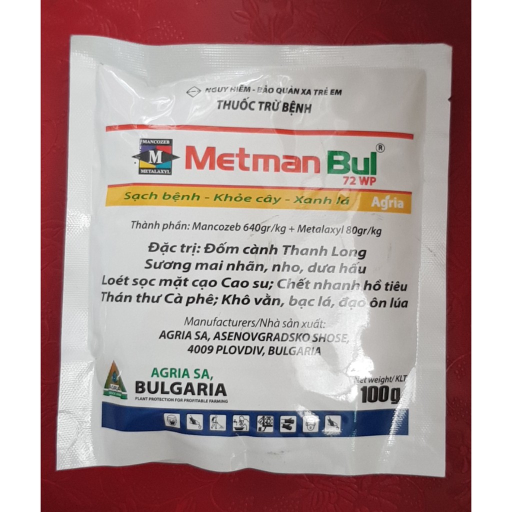 Thuốc Trừ Bệnh - Metman Bul 72WP - Gói 100g