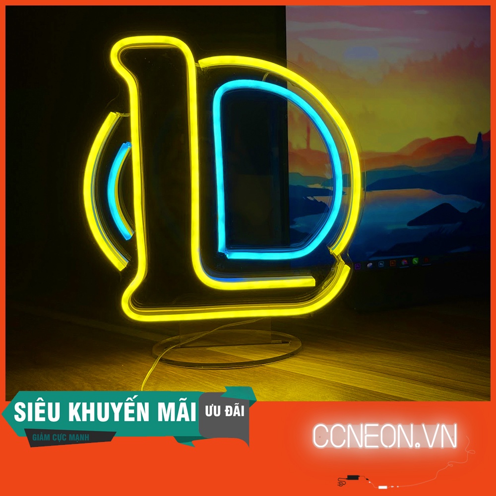 Đèn Để Bàn Led Neon Liên Minh Huyền Thoại - League Of Legends - LOGO LOL [Kích thước 25x22cm]