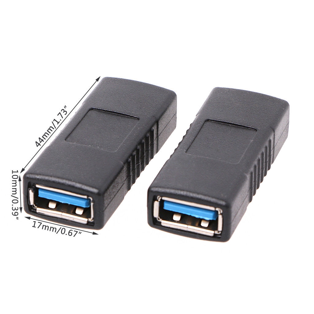 2pcs Usb 3.0 Type A Female To Female Connector