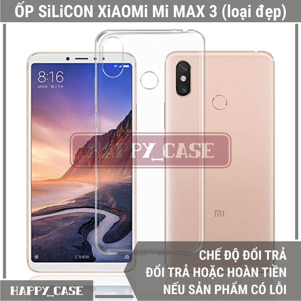 Ốp Lưng Xiaomi Mi Max 3  Thin Transparent Silicon
